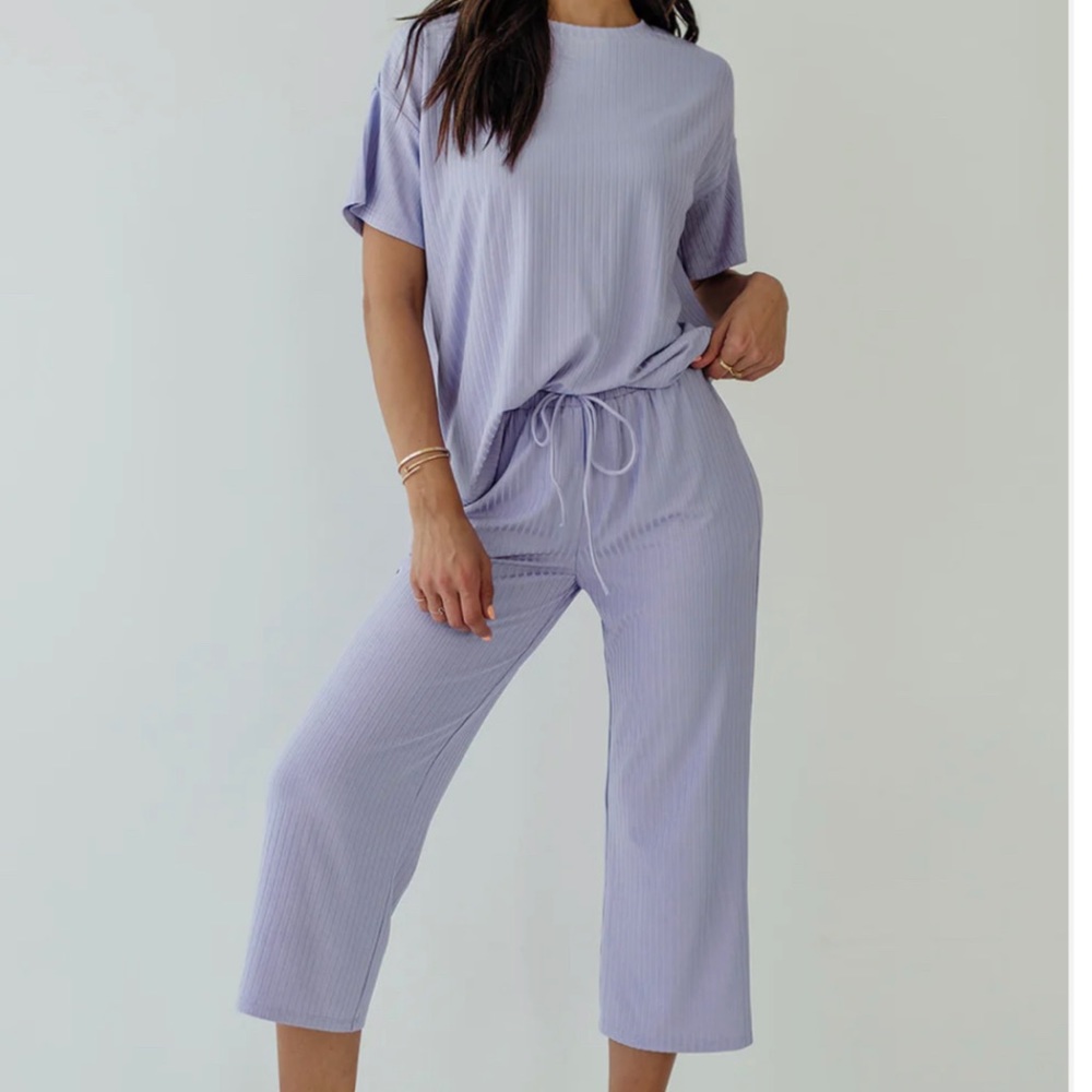 NWT Ribbed Wide Leg Set - Picture 2 of 4